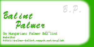 balint palmer business card